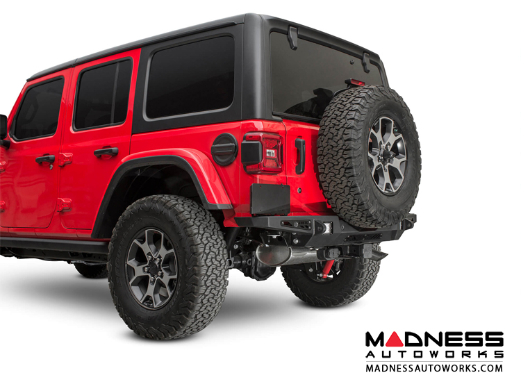 Jeep Wrangler JL Rear Bumper w/ Backup Sensors - Stealth Fighter